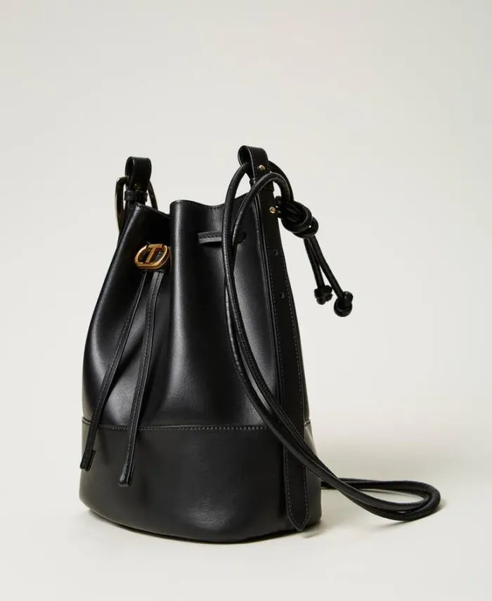 Twinset Shoulder Bags 039Jane039 Leather Bucket Bag Black 8211 Bags