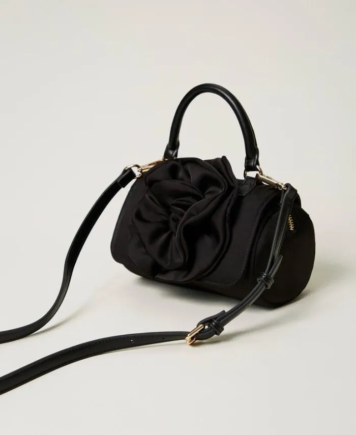 Twinset Shoulder Bags Shoulder Bag With Maxi Flower Black 8211 Bags