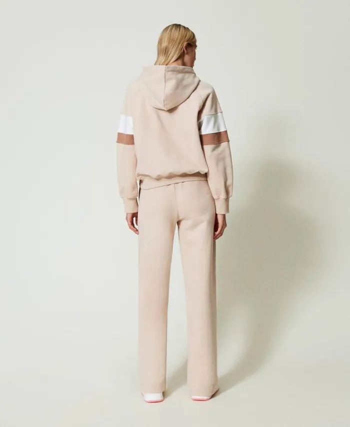 Twinset Sweatshirts Hoodie And Palazzo Trousers Multicolour Caramel Camel Les Beiges Motherofpearl 8211 Clothing
