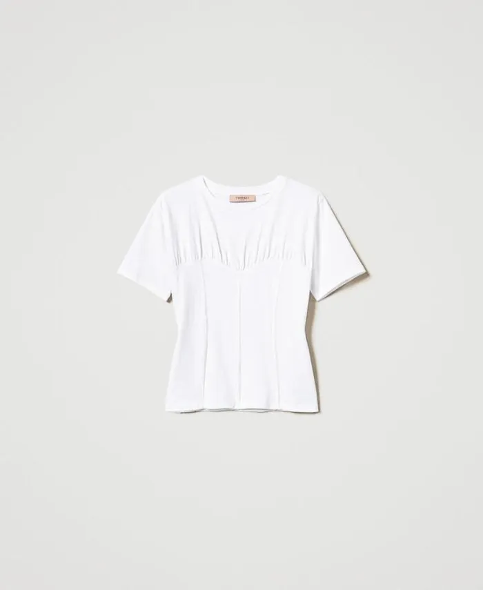Twinset TShirts And Tops Bustier Tshirt White 8211 Clothing