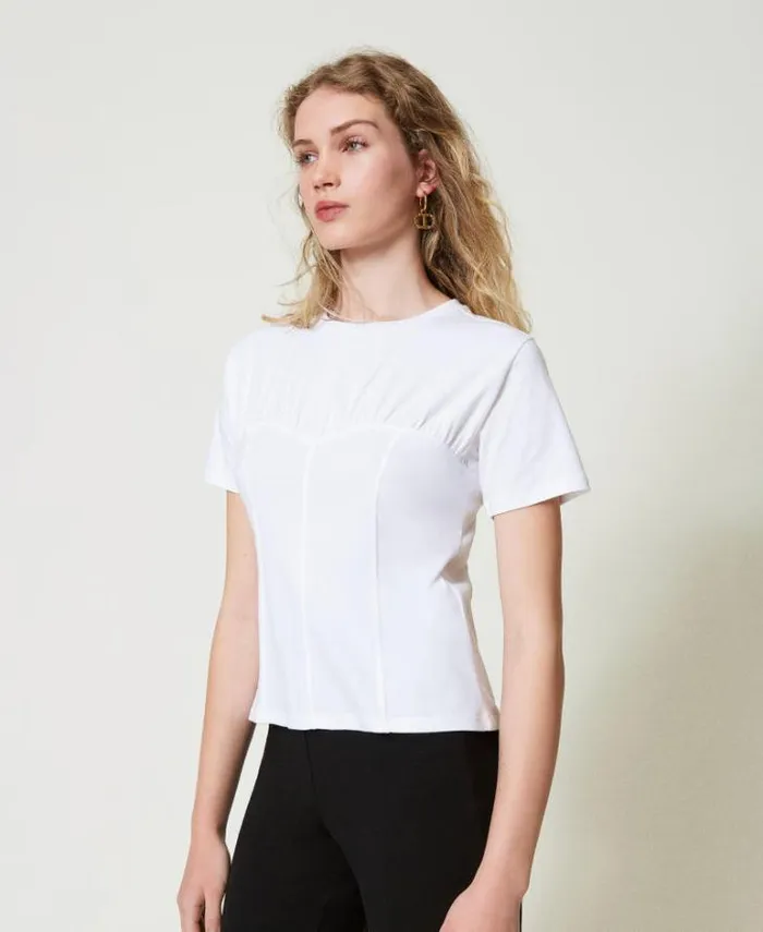 Twinset TShirts And Tops Bustier Tshirt White 8211 Clothing