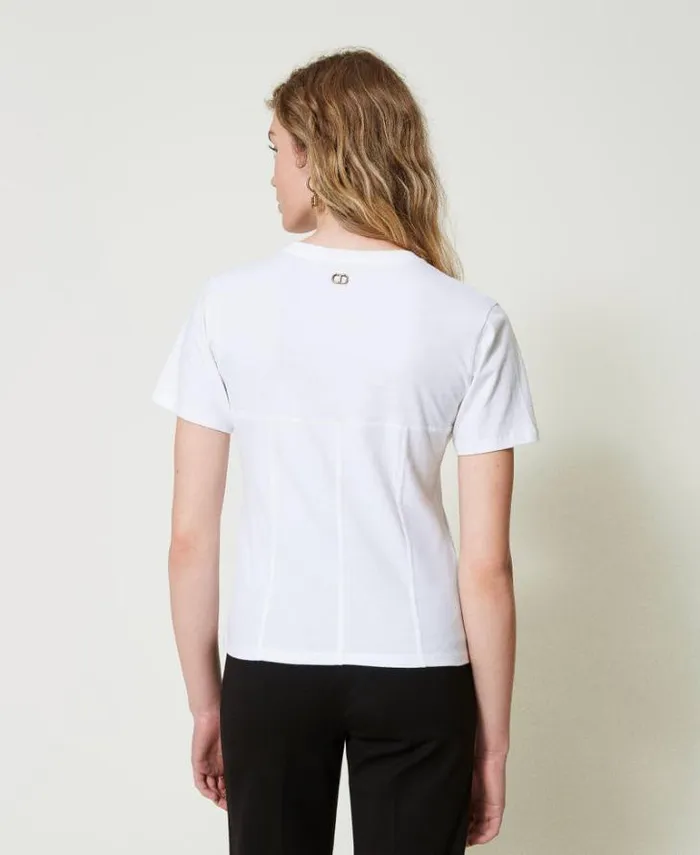 Twinset TShirts And Tops Bustier Tshirt White 8211 Clothing