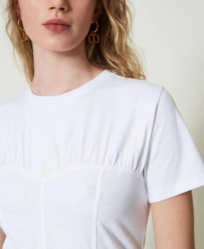 Twinset TShirts And Tops Bustier Tshirt White 8211 Clothing