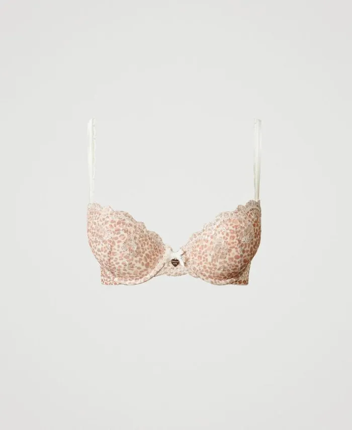 Twinset Underwear And Nightwear Animal Print Tulle Pushup Bra Multicolour Animal Print 8211 Clothing