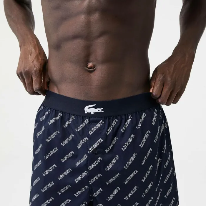 Underwear and Socks Men Lacoste Mens UltraSoft Cotton Boxer 3Pack Navy Blue Blue Vuc