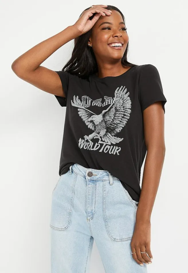 Usa World Tour Graphic Tee Women Maurices Tops