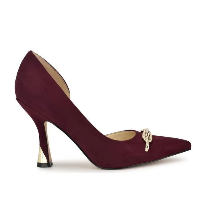 Vampe D039Orsay Chain Pumps Dark Red Women Nine West Heels