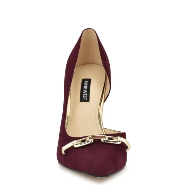 Vampe D039Orsay Chain Pumps Dark Red Women Nine West Heels Vampe D039Orsay Chain Pumps Dark Red Women Nine West Heels