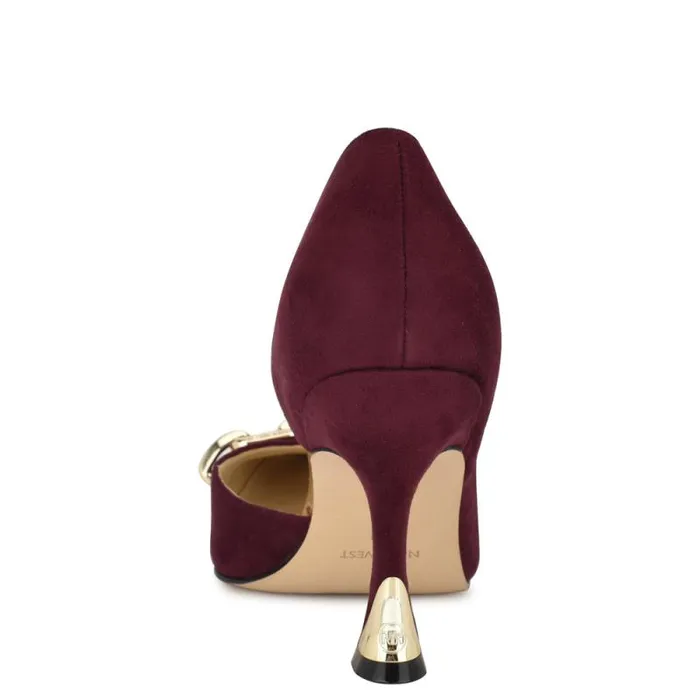 Vampe D039Orsay Chain Pumps Dark Red Women Nine West Heels Vampe D039Orsay Chain Pumps Dark Red Women Nine West Heels