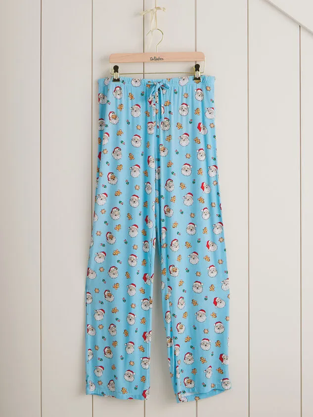 Vintage Santa Adult Lounge Pants Blue Women Altar039d State Mama