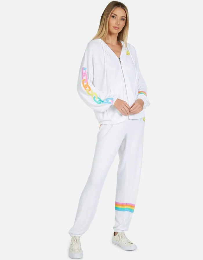Vivica Happy Chains White Women Lauren Moshi Hoodies