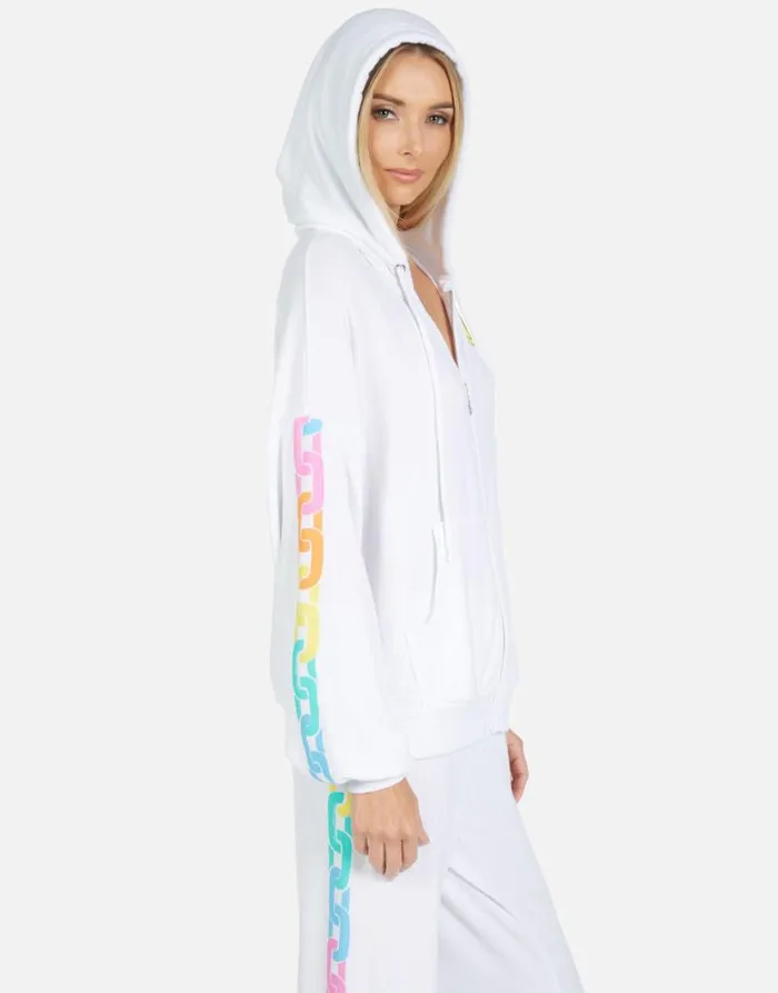 Vivica Happy Chains White Women Lauren Moshi Hoodies