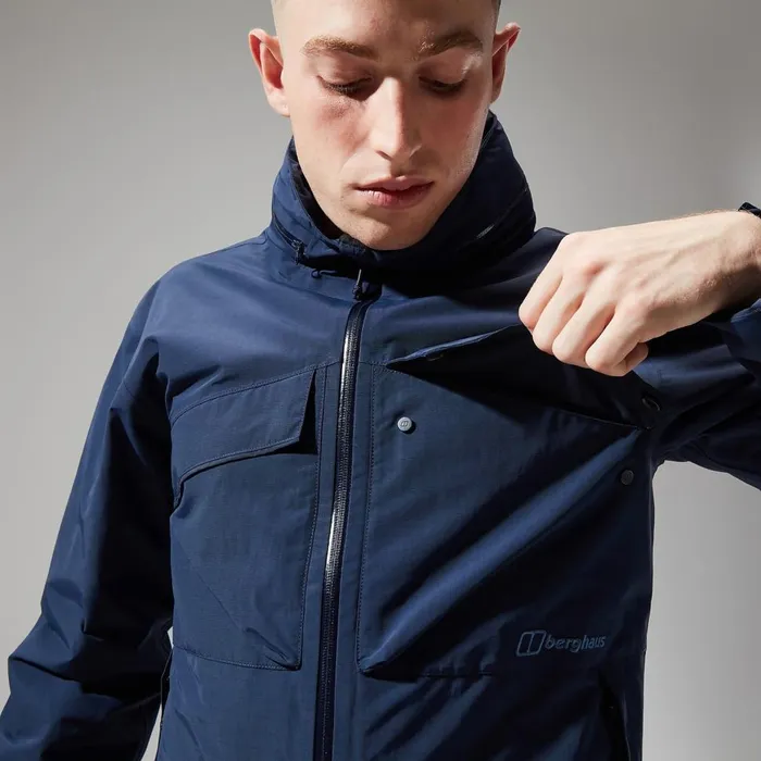 Waterproof Men Berghaus Helmor Utility Jacket 8211 Dark Blue