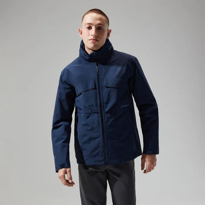 Waterproof Men Berghaus Helmor Utility Jacket 8211 Dark Blue