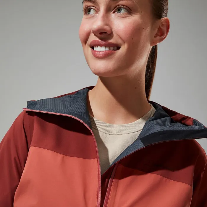 Waterproof Women Berghaus Arnaby Hooded Waterproof Jacket 8211 Red