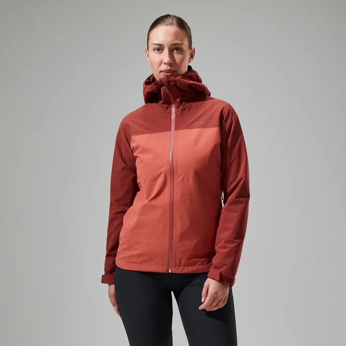 Waterproof Women Berghaus Arnaby Hooded Waterproof Jacket 8211 Red