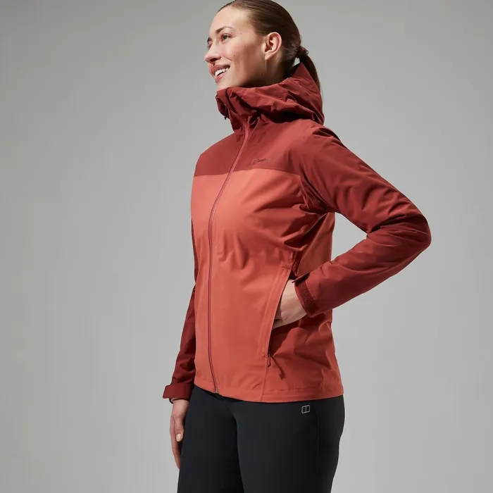 Waterproof Women Berghaus Arnaby Hooded Waterproof Jacket 8211 Red