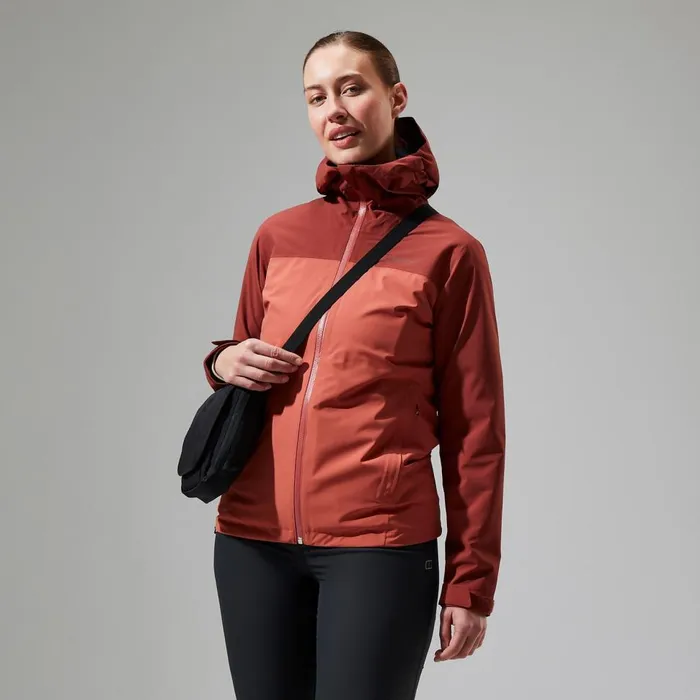 Waterproof Women Berghaus Arnaby Hooded Waterproof Jacket 8211 Red