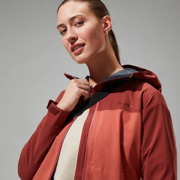 Waterproof Women Berghaus Arnaby Hooded Waterproof Jacket 8211 Red