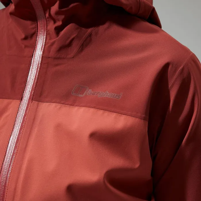 Waterproof Women Berghaus Arnaby Hooded Waterproof Jacket 8211 Red