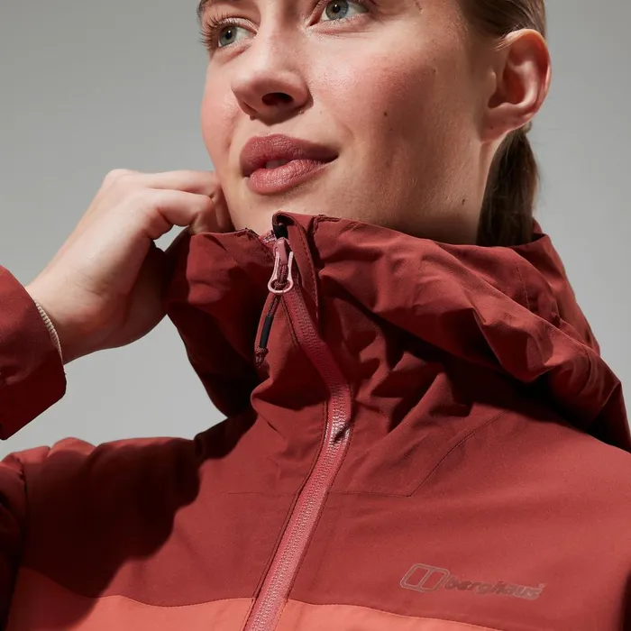Waterproof Women Berghaus Arnaby Hooded Waterproof Jacket 8211 Red