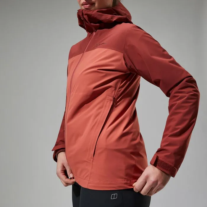 Waterproof Women Berghaus Arnaby Hooded Waterproof Jacket 8211 Red