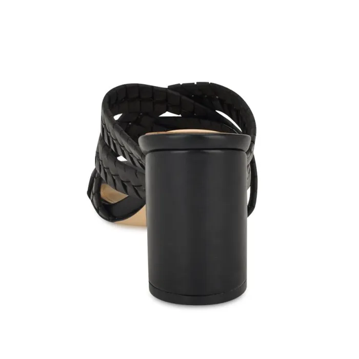 Wenea Strappy Heeled Slide Sandals Black Women Nine West Heels Wenea Strappy Heeled Slide Sandals Black Women Nine West Heels