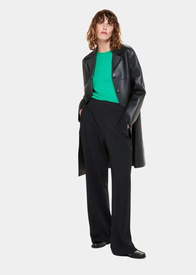 Whistles Annie Sparkle Crew Neck Green Women Sweaters and Cashmere