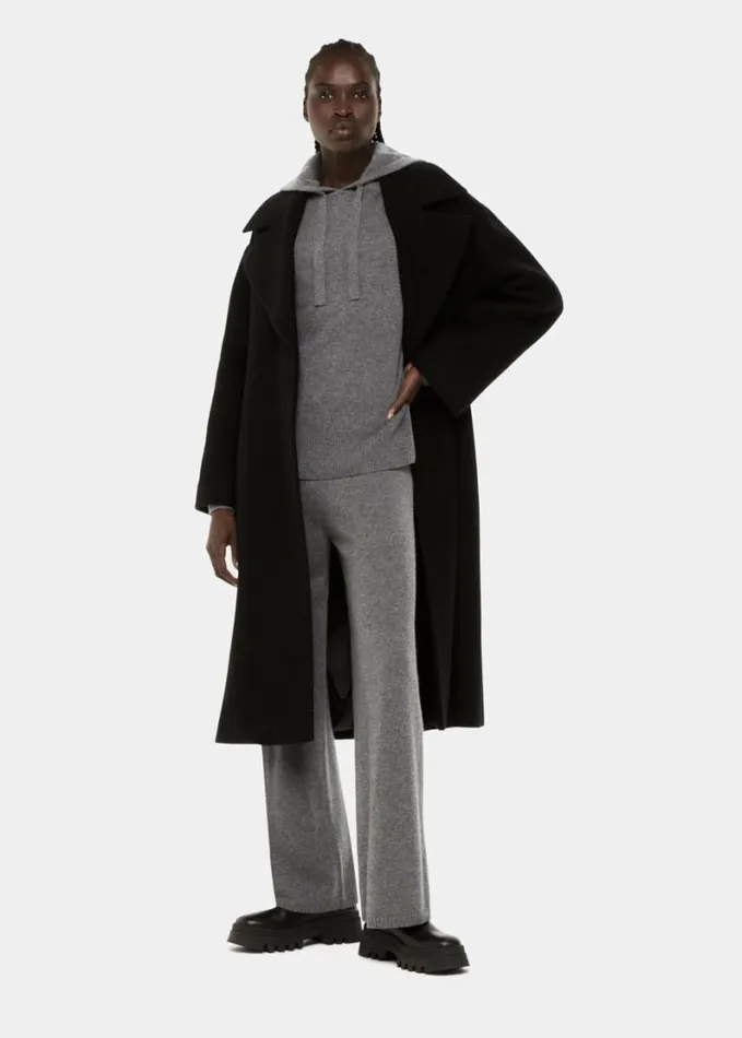 Whistles Cashmere Hoodie Grey Women Sweaters and Cashmere