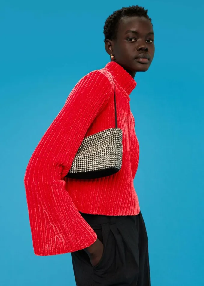 Whistles Chenille Knit Red Women Sweaters and Cashmere