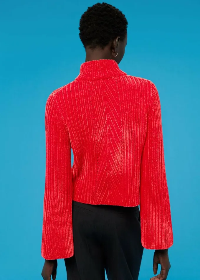 Whistles Chenille Knit Red Women Sweaters and Cashmere