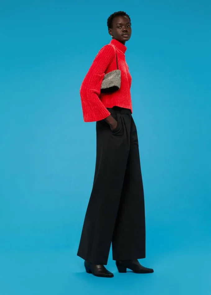 Whistles Chenille Knit Red Women Sweaters and Cashmere