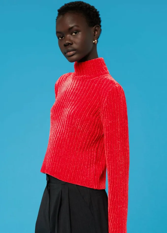 Whistles Chenille Knit Red Women Sweaters and Cashmere