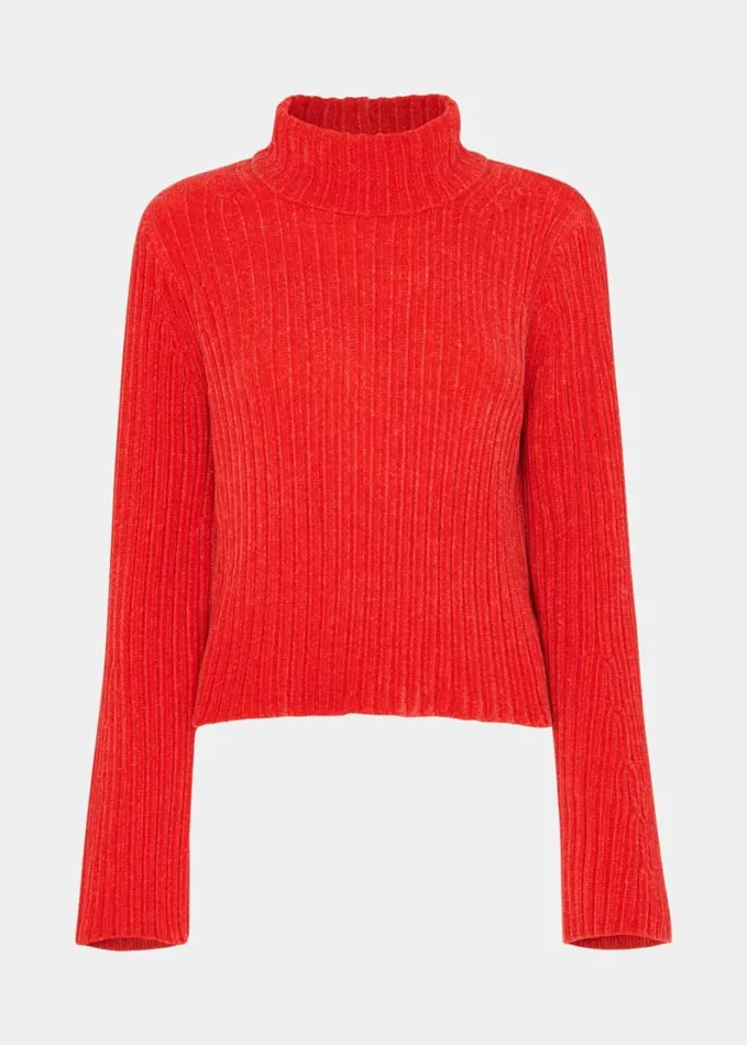 Whistles Chenille Knit Red Women Sweaters and Cashmere