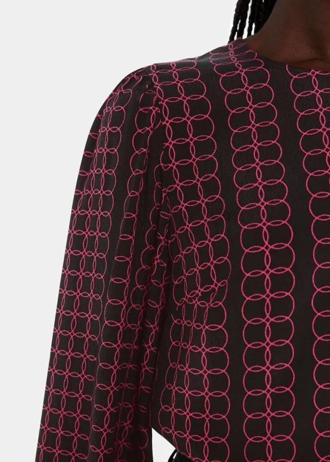 Whistles Circle Link Blouse Blackmulti Women Tops