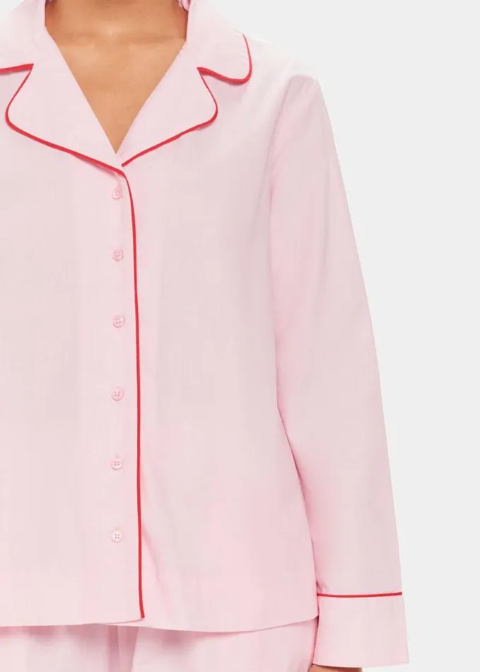 Whistles Contrast Piping Pyjamas Pinkmulti Women Pajamas