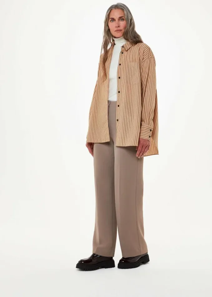 Whistles Essential Ribbed Polo Ivory Women Tops