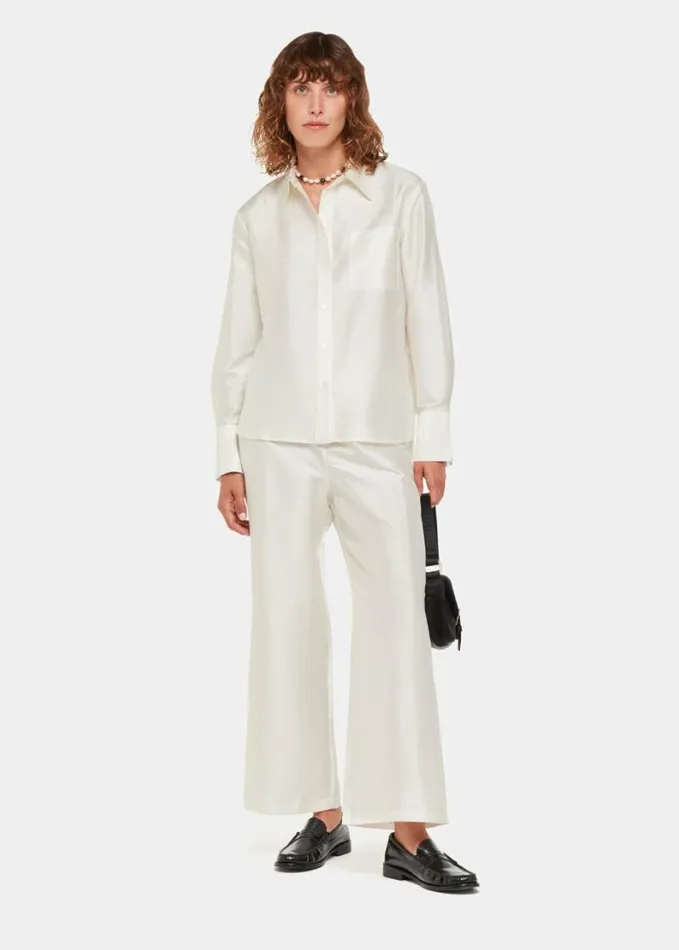 Whistles Hai Floris Shirt Ivory Women Tops