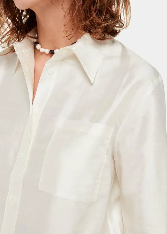 Whistles Hai Floris Shirt Ivory Women Tops