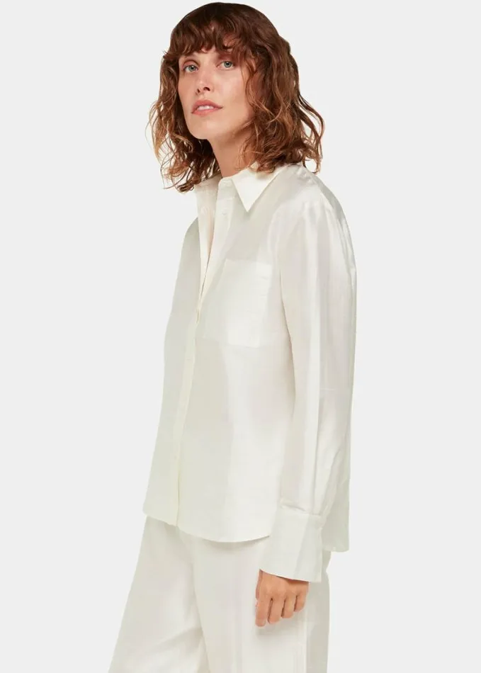 Whistles Hai Floris Shirt Ivory Women Tops