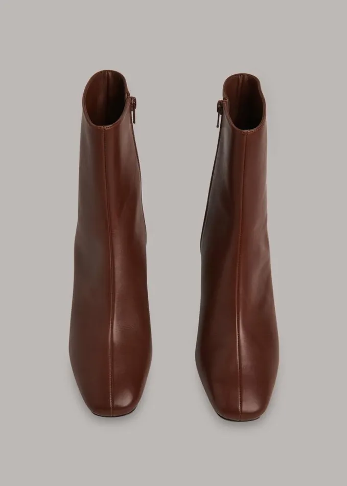 Whistles Holan Heeled Boot Brown Women Boots