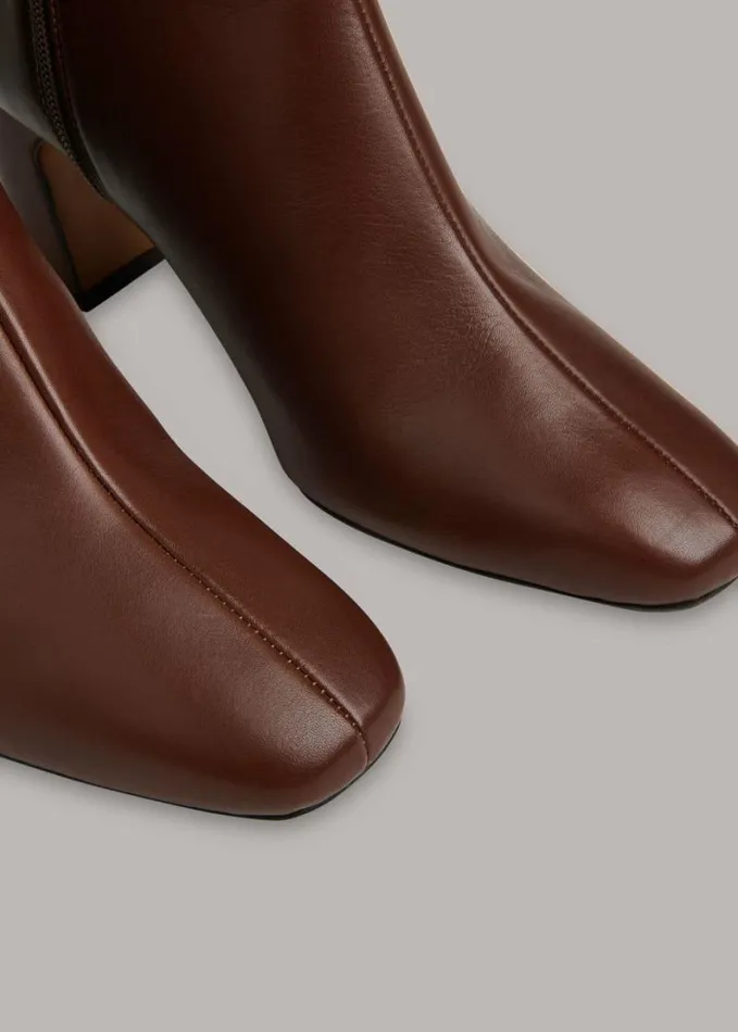 Whistles Holan Heeled Boot Brown Women Boots