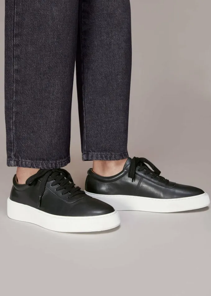 Whistles Kalie Deep Sole Trainer Black Women Sneakers