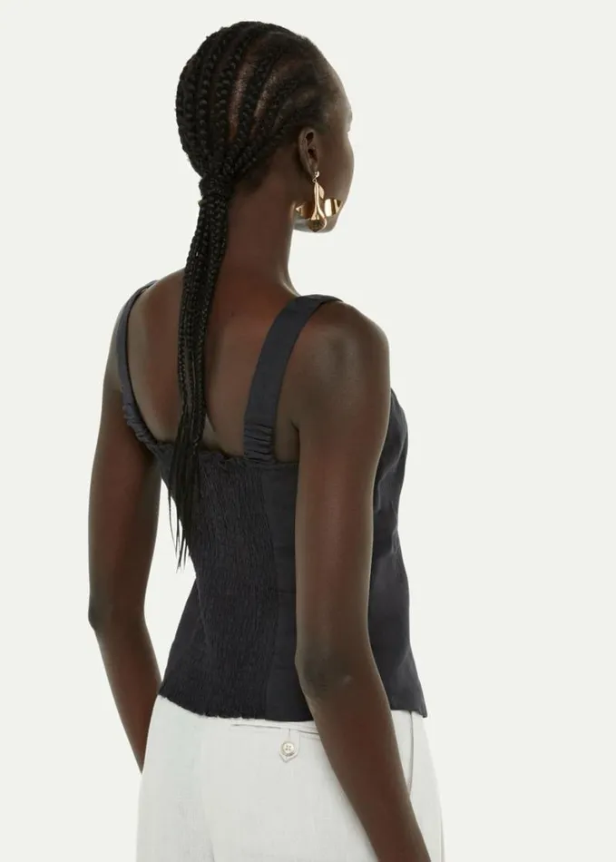 Whistles Lola Bustier Top Black Women Tops