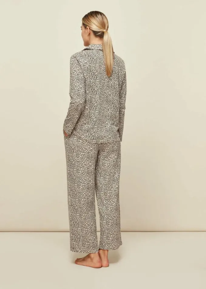 Whistles Mini Animal Print Pyjama Set Leopard Print Women Pajamas