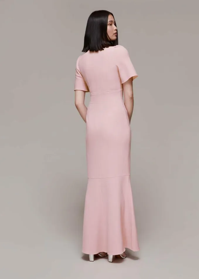 Whistles Molly Maxi Dress Pale Pink Women Bridesmaids