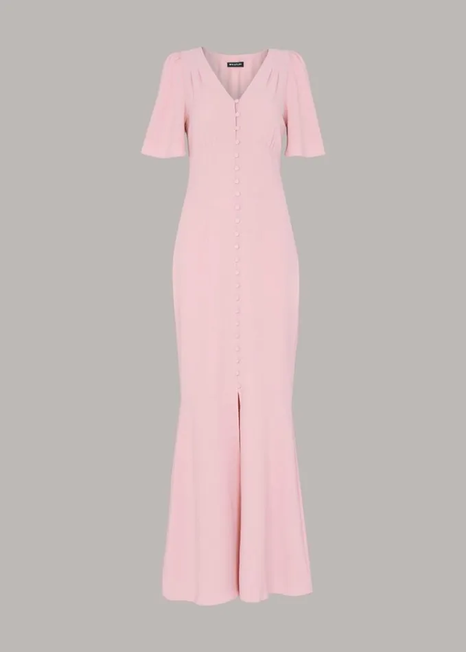 Whistles Molly Maxi Dress Pale Pink Women Bridesmaids