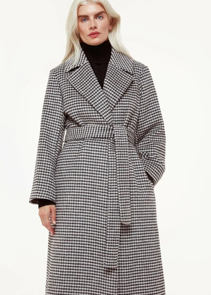 Whistles Petite Celia Houndstooth Wrap Coat Blackmulti Women Petite Coats and Jackets Whistles Petite Celia Houndstooth Wrap Coat Blackmulti Women Petite Coats and Jackets