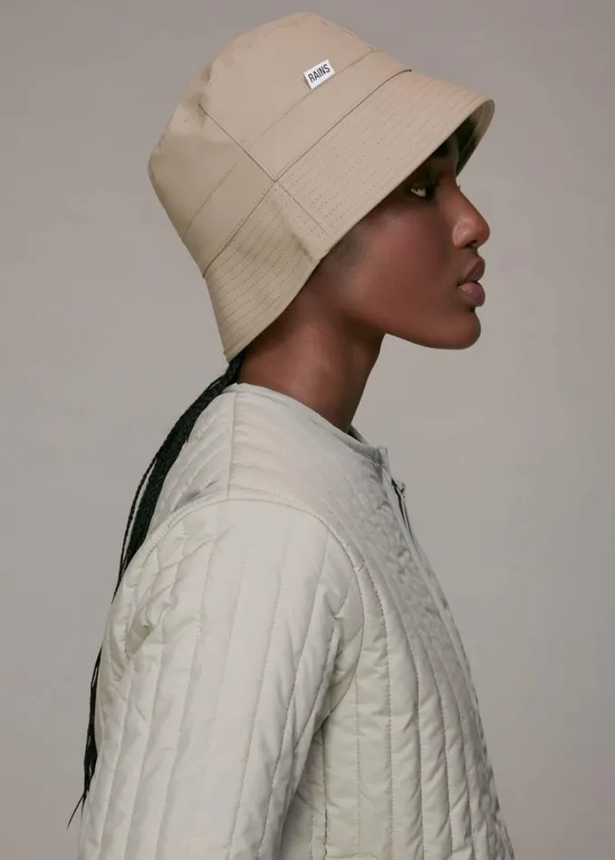 Whistles Rains Bucket Hat Taupe Women Hats Gloves and Scarves
