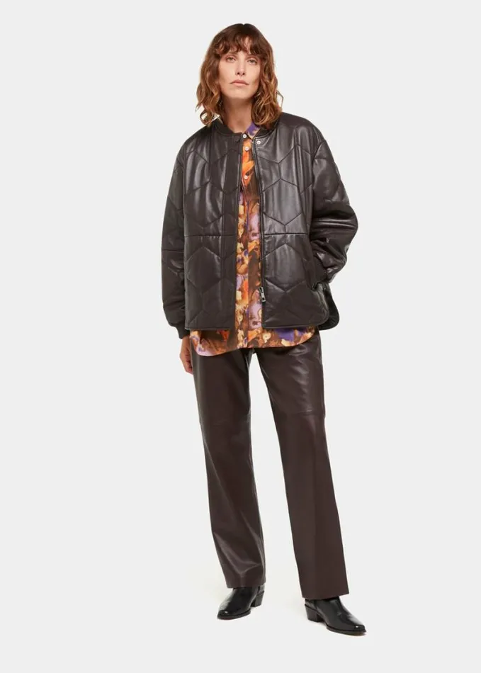 Whistles Sprayed Texture Silk Shirt Multicolour Women Tops